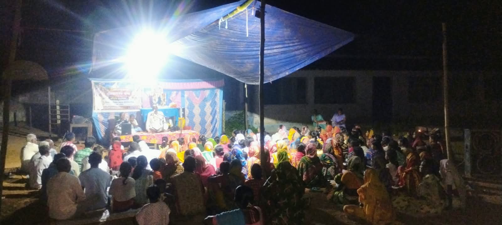Mahaprasad distribution after the Harinam programme, Arabaid, Purulia, October 2026