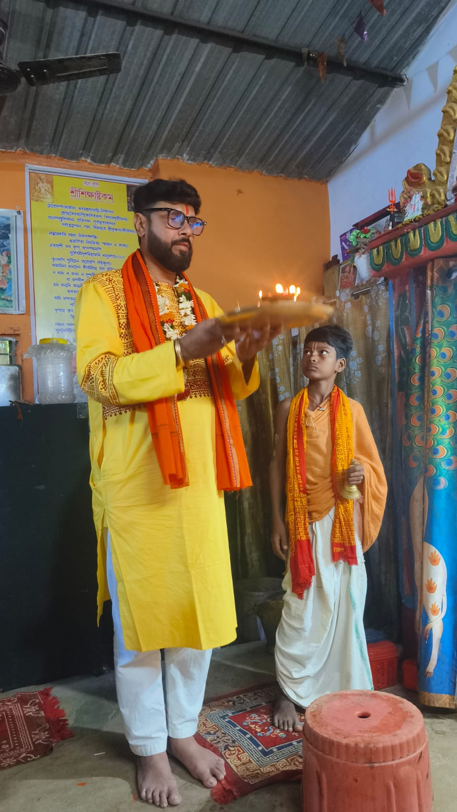 New clothes distributed at a gurukul in Purulia district, October 2026